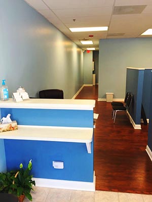 Front desk at Chiropractic Wellness of Tinley Park